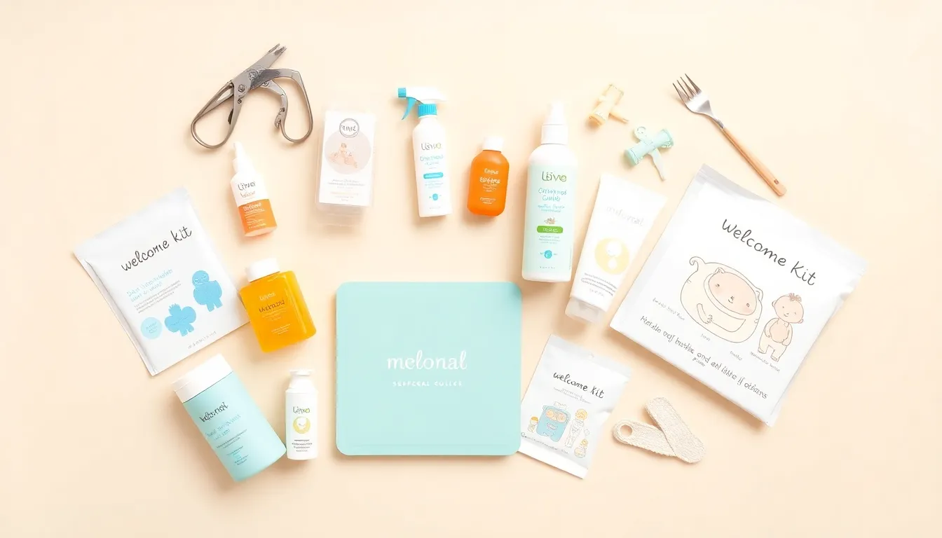 Baby product samples and welcome kit